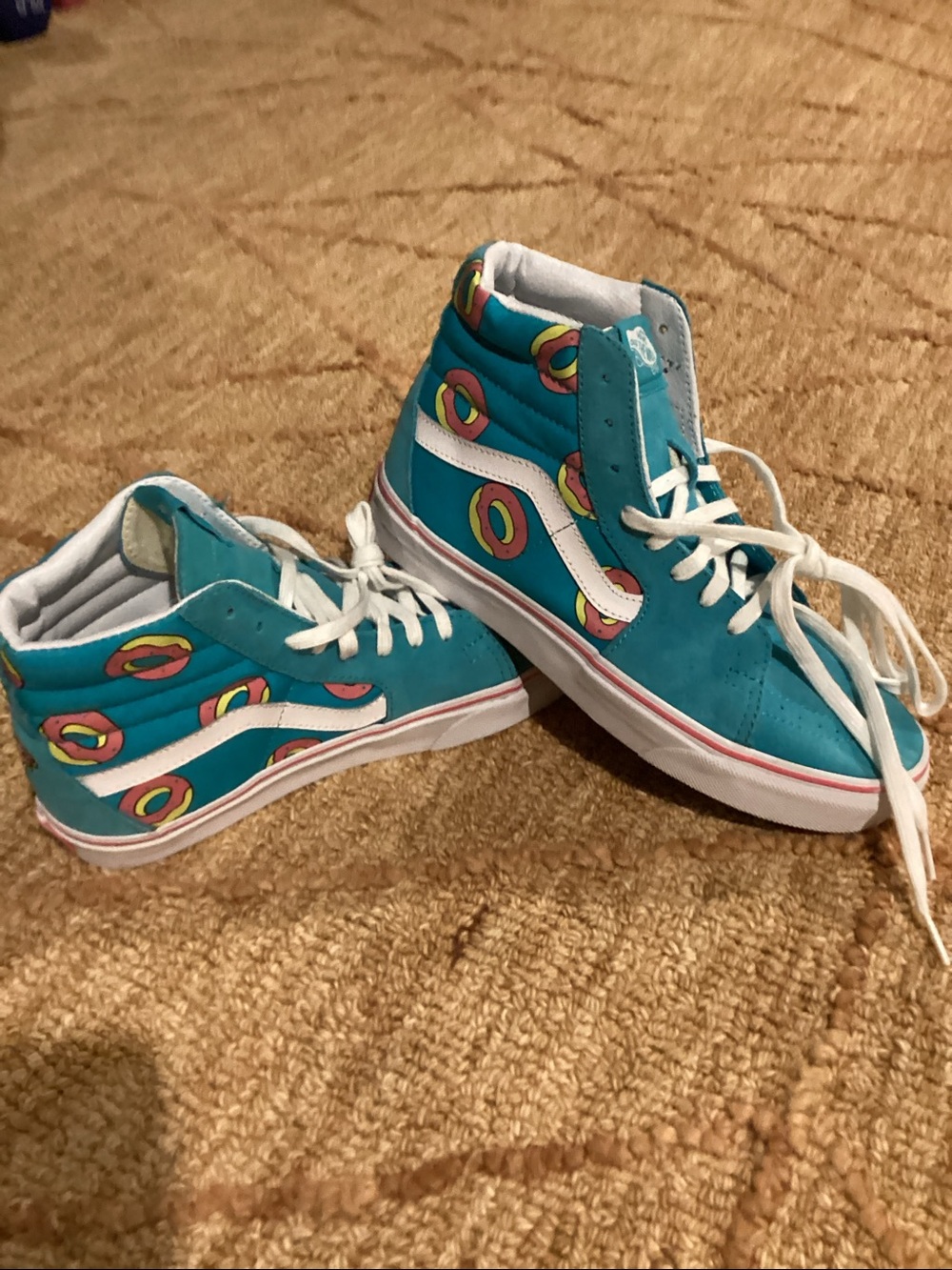 Vans Turquoise High-Top Women’s Sneakers with Colorful Ring Details